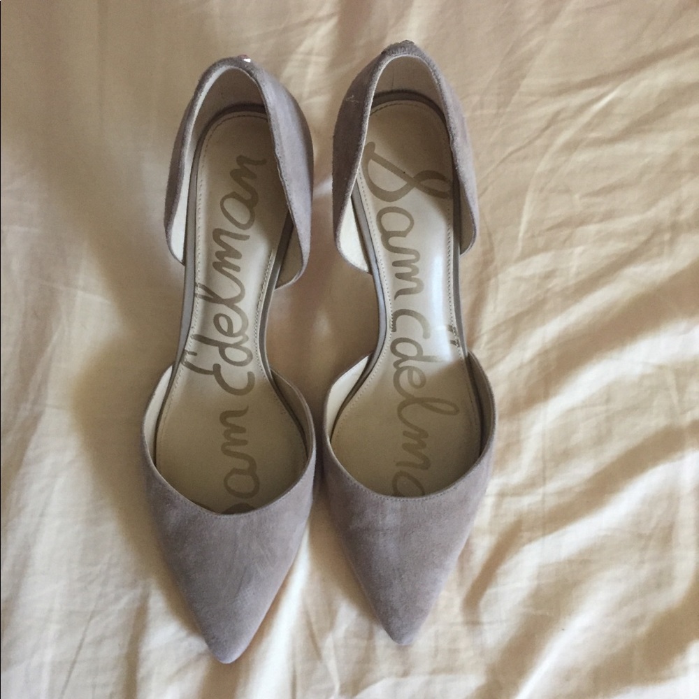 Sam Edelman D’orsay suede heels